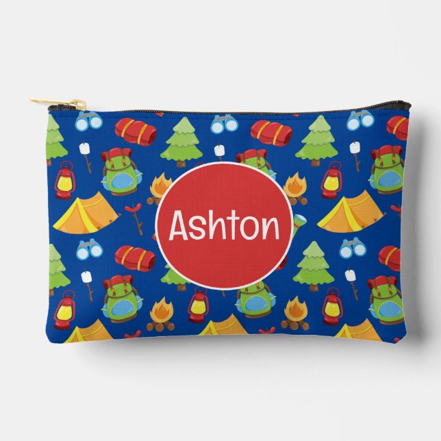 Bolsito Accesorio Pequeño Patrón de campamento de verano (Anverso)