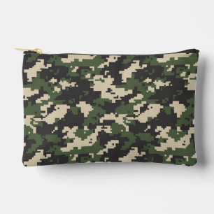 Bolsito Accesorio Pequeño Patrón de Camuflaje Digital Verde