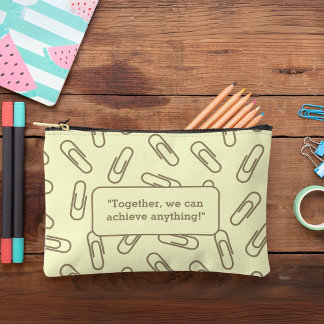 Bolsito Accesorio Pequeño Patrón de clips de papel funda/bolsa de lápiz pers