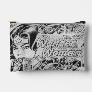 Bolsito Accesorio Pequeño Patrón de Cómic Antiguo de Mujer Maravilla