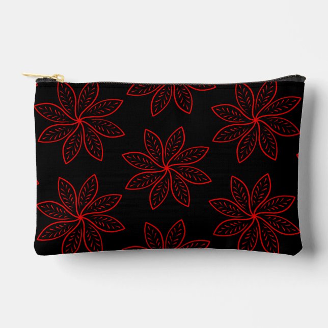 Bolsito Accesorio Pequeño Patrón de Crimson en negro (Anverso)