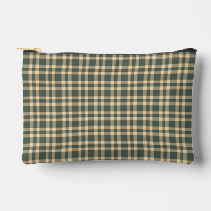 Bolsito Accesorio Pequeño Patrón de Cuadro Verde Amarillo Pequeño
