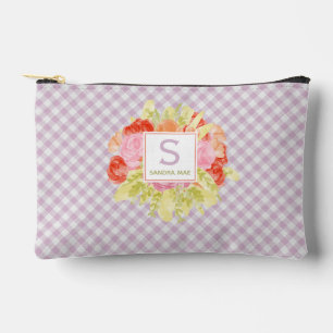Bolsito Accesorio Pequeño Patrón de cuadros de Gingham clásico lindo persona