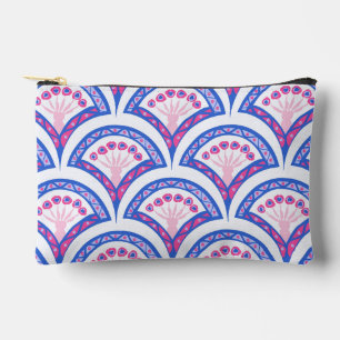 Bolsito Accesorio Pequeño patrón de damasco floral azul