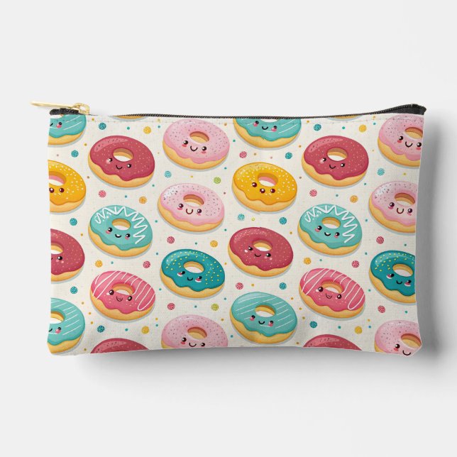 Bolsito Accesorio Pequeño Patrón de Donut (Anverso)
