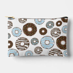 Bolsito Accesorio Pequeño Patrón De Donuts, Donuts Azules, Donuts Marrones