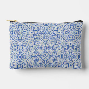 Bolsito Accesorio Pequeño Patrón de encaje vintage de trabajo abierto gris y