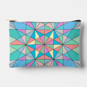 Bolsito Accesorio Pequeño Patrón de estrella de triángulo de mosaico pastel 