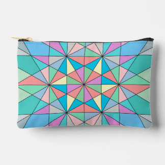 Bolsito Accesorio Pequeño Patrón de estrella de triángulo de mosaico pastel