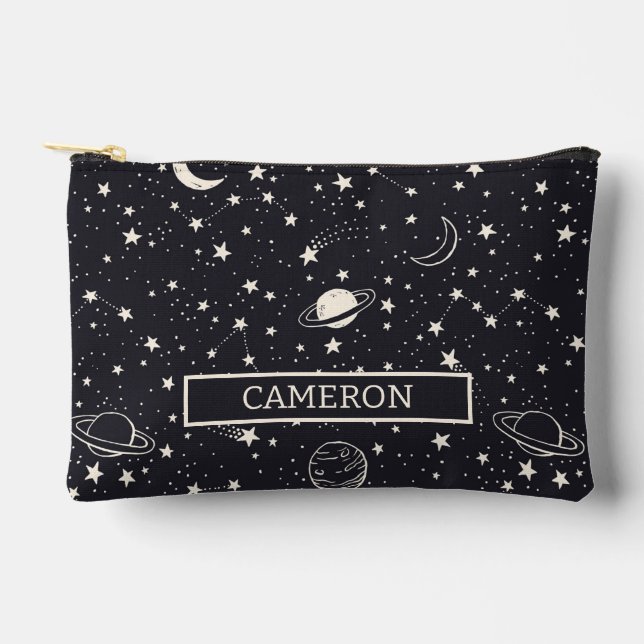 Bolsito Accesorio Pequeño Patrón de estrellas y planetas (Anverso)