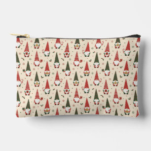 Bolsito Accesorio Pequeño Patrón de fiesta de gnomos de Navidad