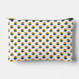 Bolsito Accesorio Pequeño Patrón de flor de bandera del orgullo gay LGBTQIA+