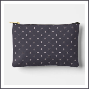 Bolsito Accesorio Pequeño Patrón de flores de diamante ahumado