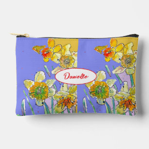 Bolsito Accesorio Pequeño Patrón de flores de narciso amarillo acuarela niña