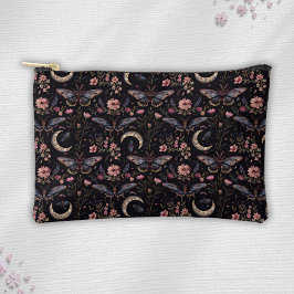 Bolsito Accesorio Pequeño Patrón de Flores y Lunas de Mariposas Hermosas
