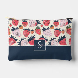 Bolsito Accesorio Pequeño Patrón de fresa de Personalizado suave