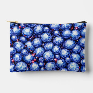 Bolsito Accesorio Pequeño Patrón de gemas azules brillantes