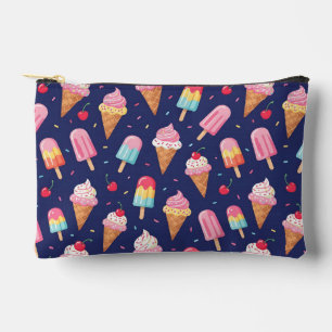 Bolsito Accesorio Pequeño Patrón de helado, paletas y cerezas