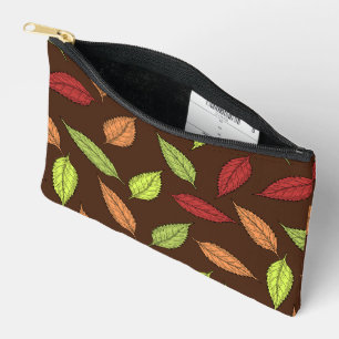 Bolsito Accesorio Pequeño Patrón De Hojas, Hojas Coloridas, Hojas De Otoño