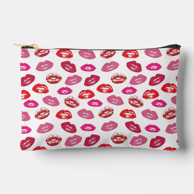 Bolsito Accesorio Pequeño Patrón de labios (Anverso)
