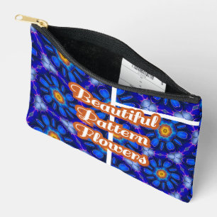 Bolsito Accesorio Pequeño Patrón de las flores azules abstractas