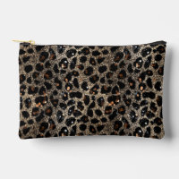 Patrón de leopardo dorado negro marrón brillo de l