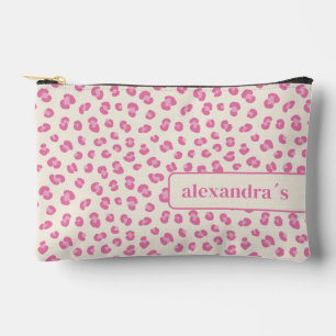 Bolsito Accesorio Pequeño Patrón de leopardo rosa de moda personalizado
