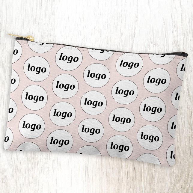 Bolsito Accesorio Pequeño Patrón de logotipos de promoción de marca comercia (Logo pattern business promotional cosmetic stationery or accessory zip pouch)