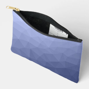 Bolsito Accesorio Pequeño Patrón de malla geométrica con gradiente azul gris