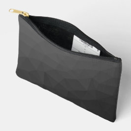Bolsito Accesorio Pequeño Patrón de malla geométrica con gradiente Gris Oscu
