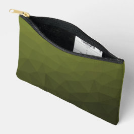 Bolsito Accesorio Pequeño Patrón de malla geométrica con gradiente verde mil