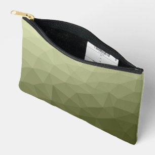 Bolsito Accesorio Pequeño Patrón de malla geométrica con gradiente verde mil