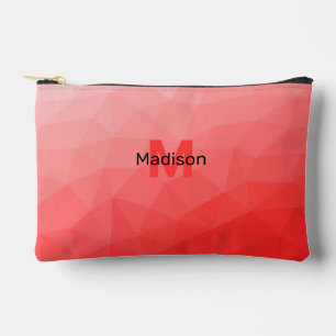 Bolsito Accesorio Pequeño Patrón de malla geométrica de gradiente rojo Monog