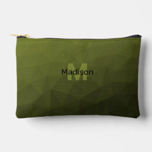 Bolsito Accesorio Pequeño Patrón de malla geométrica verde del ejército Mono