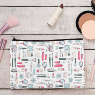 Bolsito Accesorio Pequeño Patrón de Maquillaje con Monograma Adorable