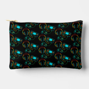 Bolsito Accesorio Pequeño Patrón de neón retro de gamer