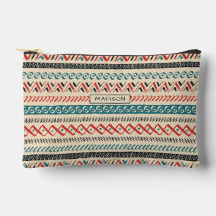 Bolsito Accesorio Pequeño Patrón de nombre personalizado mexicano/azteca