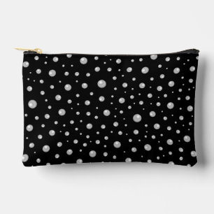 Bolsito Accesorio Pequeño Patrón de perla en fondo negro