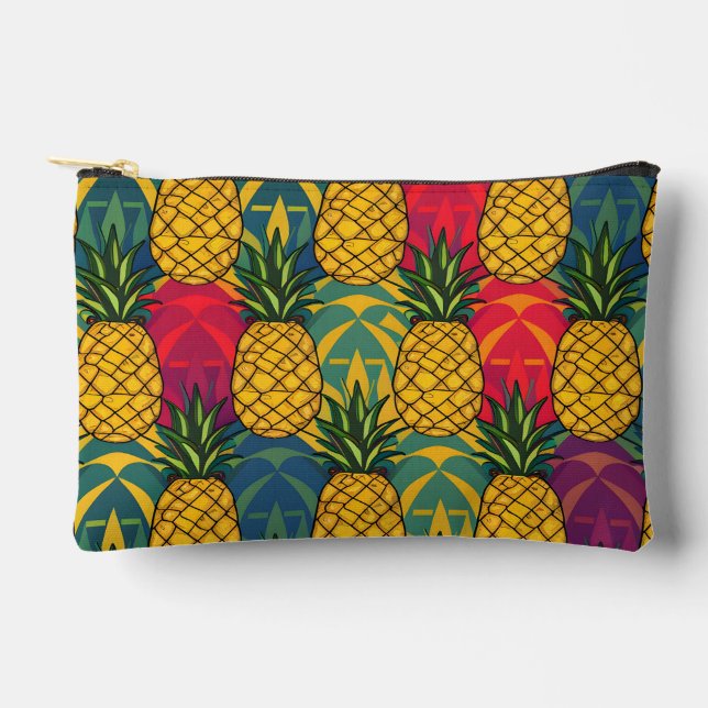 Bolsito Accesorio Pequeño Patrón de Piña  (Anverso)