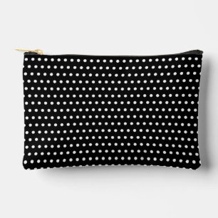 Bolsito Accesorio Pequeño Patrón De Puntos Blancos Elegantes En Negro