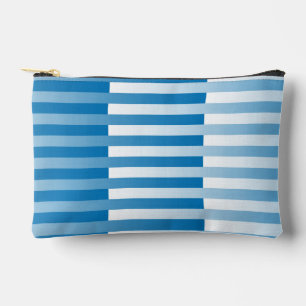 Bolsito Accesorio Pequeño Patrón de rayas pequeñas azul blanco