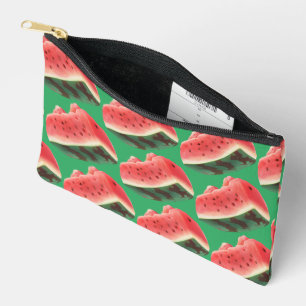 Bolsito Accesorio Pequeño Patrón de Sandía Jugosa: Diseño de Fruta de Verano