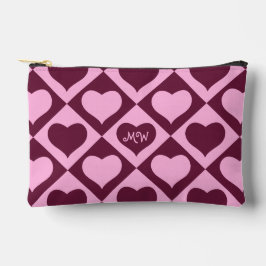 Bolsito Accesorio Pequeño Patrón de tablero de ajedrez de corazón personaliz