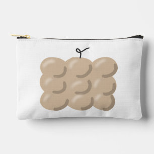 Bolsito Accesorio Pequeño Patrón de textura de burbujas de beige minimalista