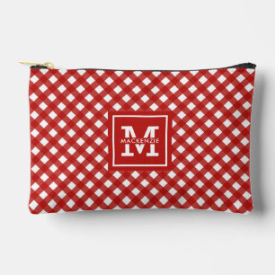 Bolsito Accesorio Pequeño Patrón de traza de Gingham personalizado