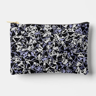 Bolsito Accesorio Pequeño Patrón de triángulo negro morado pequeño