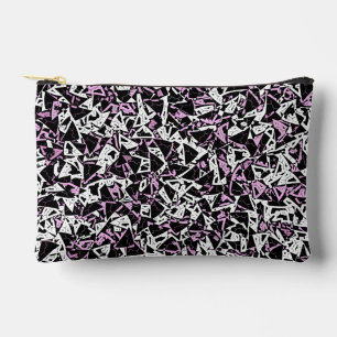 Bolsito Accesorio Pequeño Patrón de triángulo negro morado pequeño