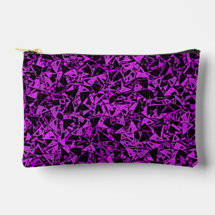 Bolsito Accesorio Pequeño Patrón de triángulo negro morado pequeño
