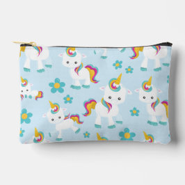 Bolsito Accesorio Pequeño Patrón de unicornios, unicornios lindos, flores