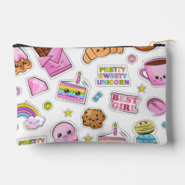Bolsito Accesorio Pequeño Patrón divertido unicornio mágico arcoíris lindo  